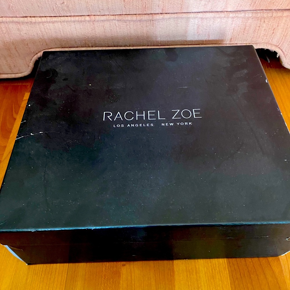 Rachel Zoe silver heeled bootie boots